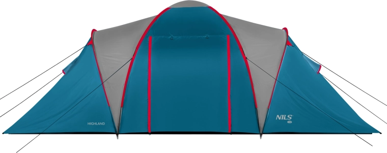 Tenda familiare NILS Camp Highland per 6 persone, blu/grigio chiaro