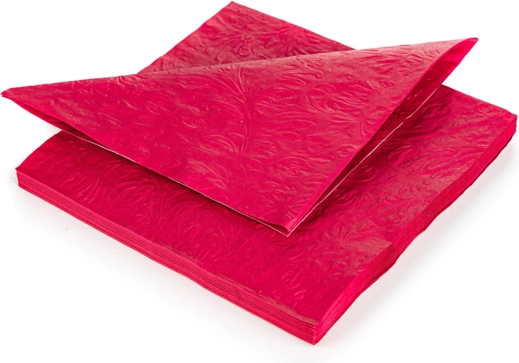 Paper napkins 33 × 33 cm bordeaux, 3-ply, 20 pcs