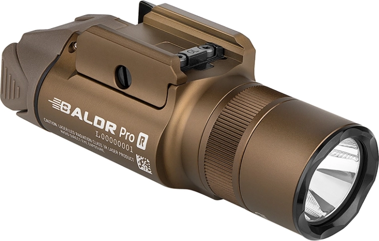 Luce tattica per pistola OLIGHT BALDR Pro R Desert Tan con laser verde