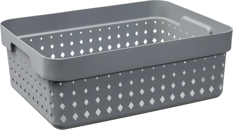 Cestino organizzatore Seoul medio, grigio, 35,7 × 26,8 × 13,1 cm