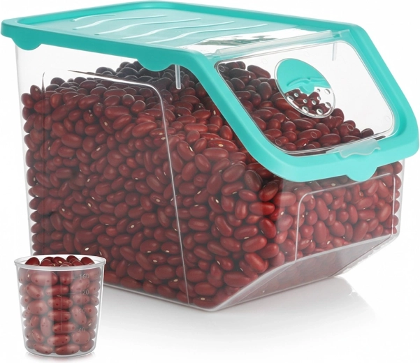 Transparent fruit and vegetable container with lid 12 l