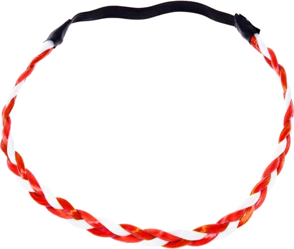 Fascia intrecciata Biało-Czerwoni nei colori bianco‑rosso