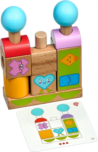 Lucy & Leo forme ed emozioni – puzzle in legno con schede modello