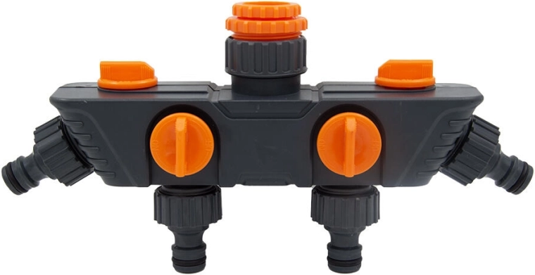 Répartiteur de robinet de jardin 4 voies 1/2, 3/4 et 1 pouce