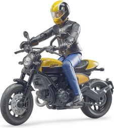 Bruder bworld moto Scrambler DUCATI Cafe Racer con pilota 1:16