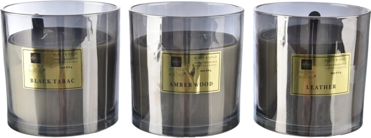 Candela profumata in vetro 870 g (mix di 3 fragranze)