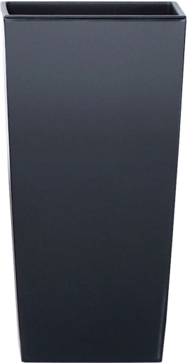 Cache-pot URBI Square Mat avec insert 29,5 × 29,5 × 55 cm anthracite