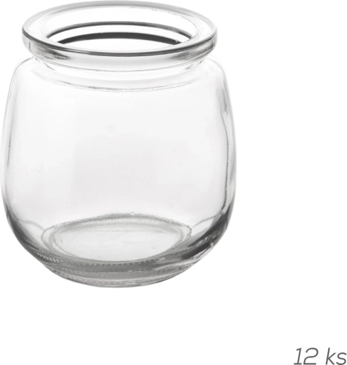 Pots en verre pour yaourt 200 ml, 12 pcs