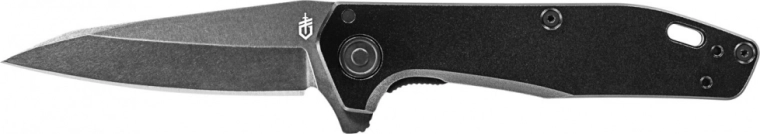 Gerber Fastball Black folding pocket knife 7.6 cm, all black, aluminum