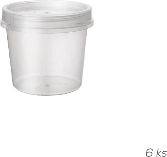 Lot de boîtes en plastique avec couvercle 50 ml (6 pcs)