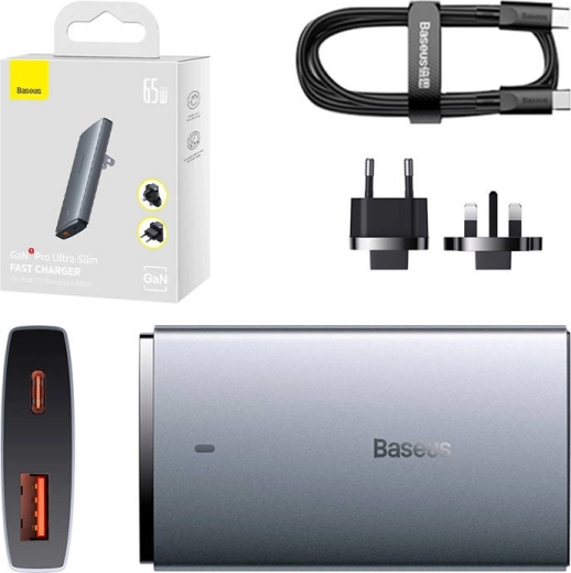Baseus GaN5 65 W Wall Charger USB-C + USB-A