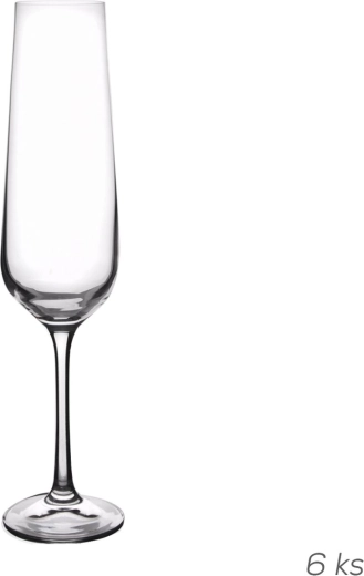Verres Sandra pour vin mousseux 0,2 l, 6 pcs