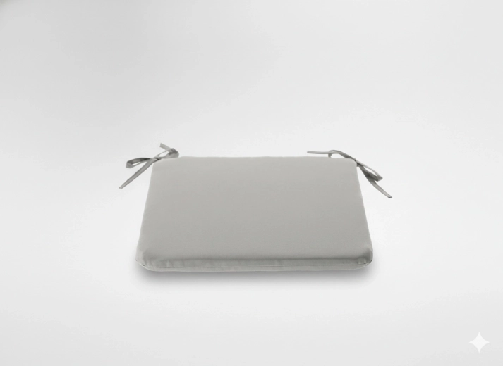 Coussin de chaise 40 × 40 × 3 cm gris clair