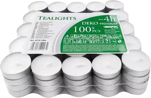 Tealight Candles 4 h – pack of 100 pcs