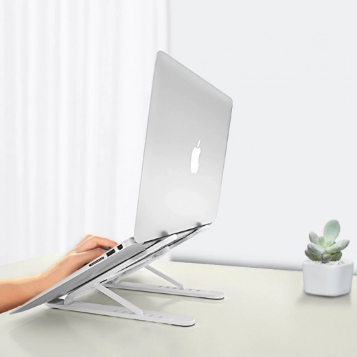 Foldable white laptop stand