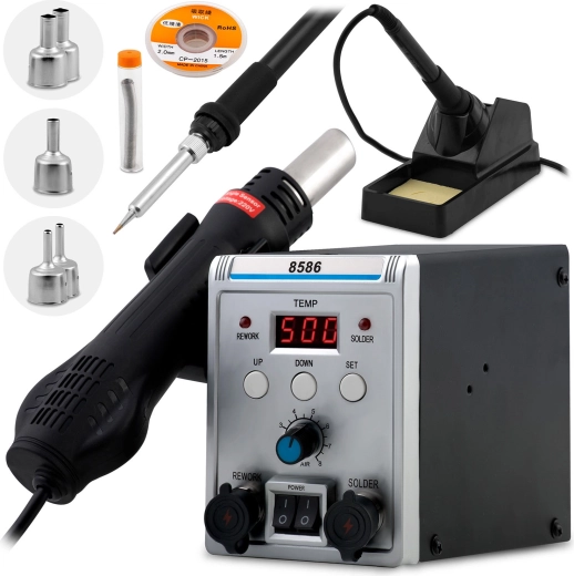 Humberg Station Soldering Station 2-in-1 700 W with Hot Air and Soldering Iron
