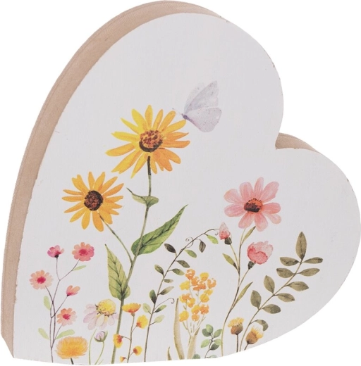 Cuore in legno “Prato” – decorazione da interno autoportante