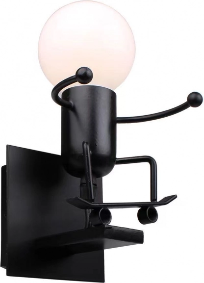 Zidna lampa Loft crna