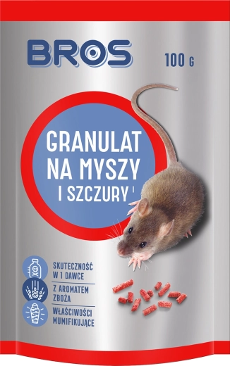 Bros granulés contre les souris et les rats 100 g
