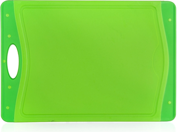 Tagliere in plastica antiscivolo DUO, verde 37 × 25,5 cm