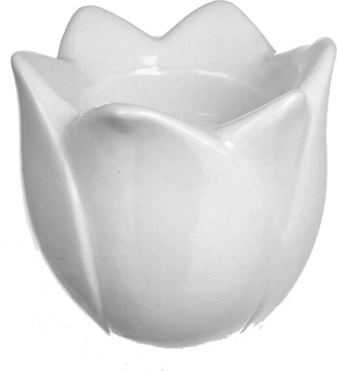 Keramisk tulipanlysestage hvid