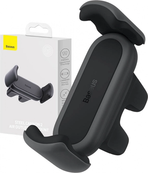 Car Phone Holder Baseus Steel Cannon Black