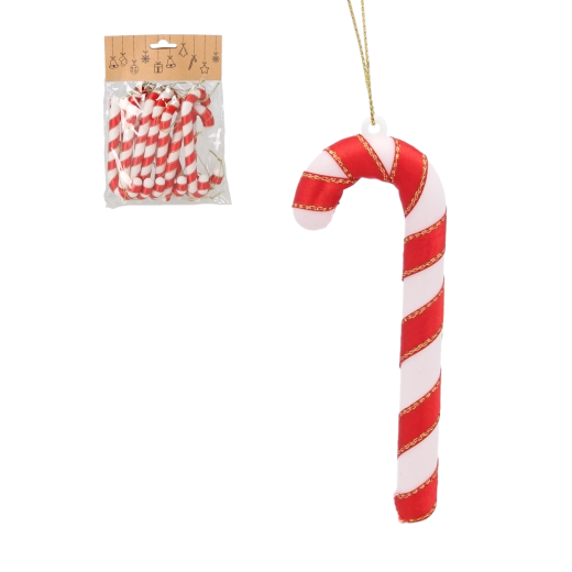 Set de décorations de Noël cannes de sucre 12 cm – 12 pcs