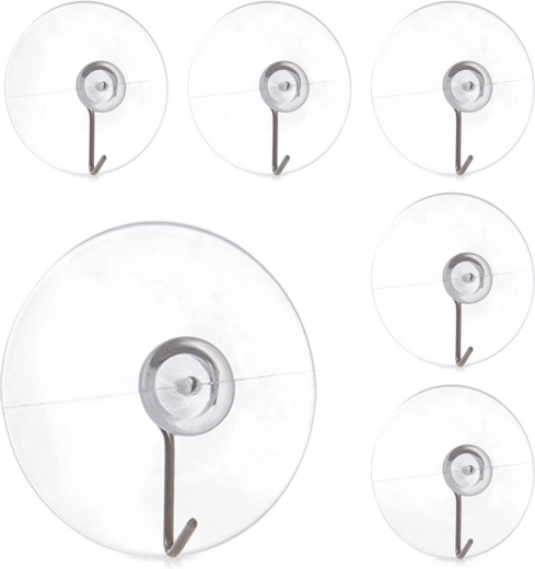 Haken mit Saugnapf 4,5 cm – Set mit 6 Stück