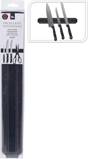 Barre magnétique pour couteaux 33 cm – noire