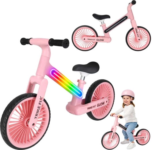Trike Fix Glow LED Balance Bike – Pink