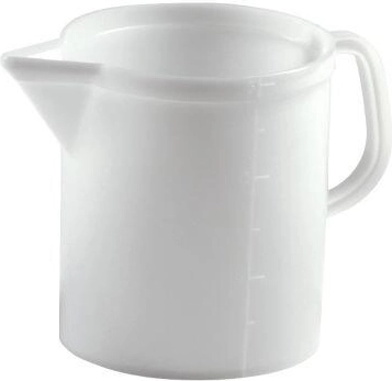 Plastic measuring jug 3 l with scale – white