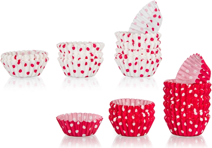 Paper baking cups DOTS mix 3 × 2.1 cm (200 pcs)