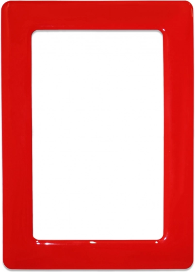 Cornice adesiva magnetica 12,3x8,1 cm - rosso