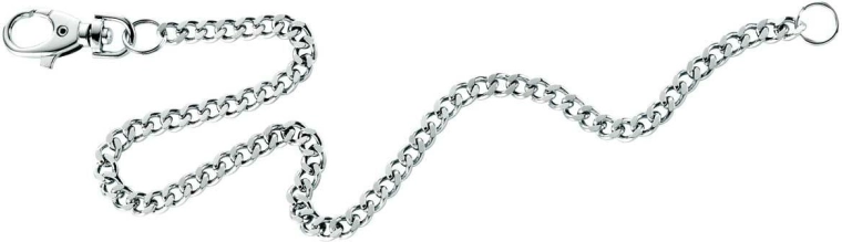 Link chain with carabiner and key ring 43 cm