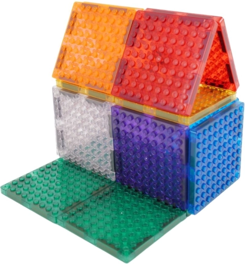 Cleverclixx magnetisches Bauset Brick Tiles Pack Intense 16 Stk.