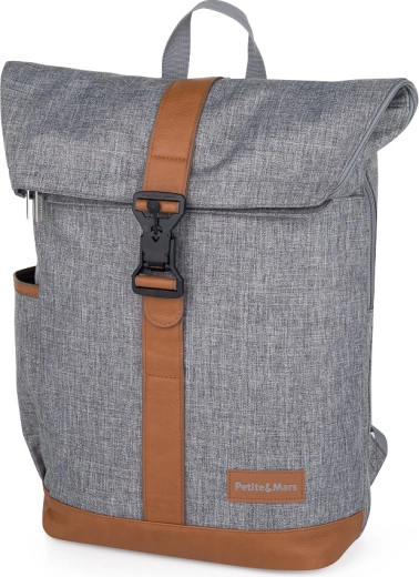 Stroller changing backpack Petite&Mars Jackob Ultimate Grey