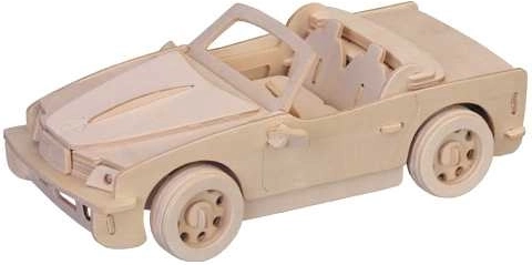 Woodcraft wooden 3D puzzle car BMW – large model