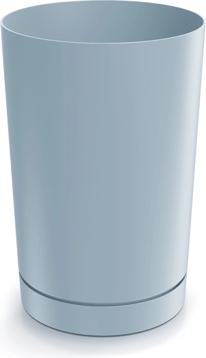 Pot de fleurs Tubo 30 cm gris clair avec insert