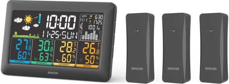 Stazione meteorologica Sencor SWS 6300 con 3 sensori wireless