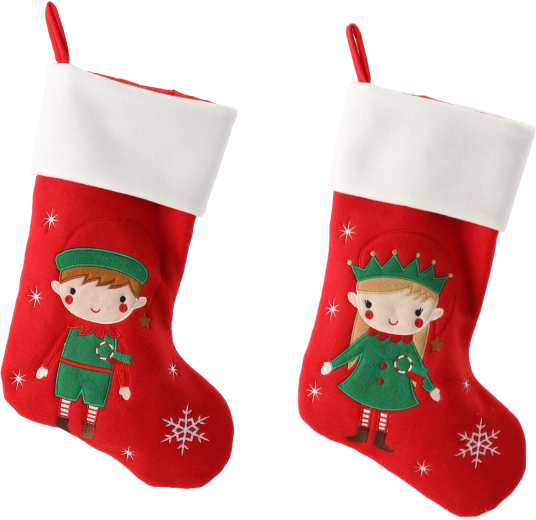 Chaussette de Noël 46 cm rouge – assortiment de motifs