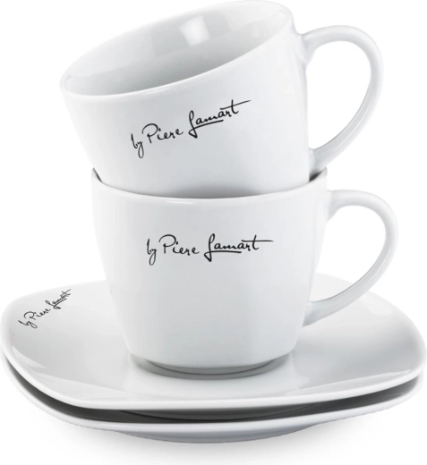 Lamart Dine tazze in porcellana con piattini 190 ml, 2 pezzi