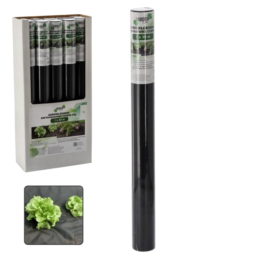 Agrotkanina przeciw chwastom 1 × 30 m czarna 50 g/m²