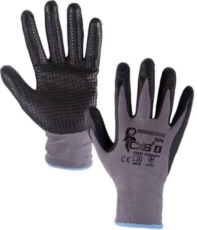 Nitrile work gloves gray-black, size 10