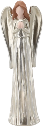 Christmas figurine silver angel 9.5 × 7 × 28 cm