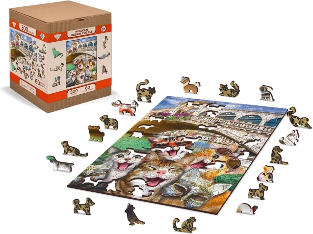 Puzzle in Legno Gattini a Venezia 2v1