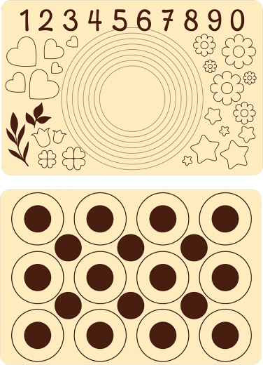 Silikonska pekaška podloga 60 × 40 cm, kremna