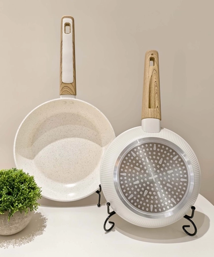 Kitchisimo Bianco Frying Pan 24 cm with Ceramic Non-Stick Surface