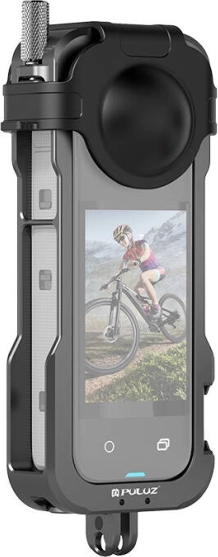 Custodia protettiva in metallo con copriobiettivo per Insta 360 X4