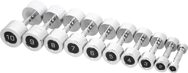 Chromed Dumbbells HMS 2 × 2 kg