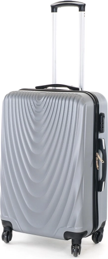 Valise rigide de voyage en ABS, 58 l, grise